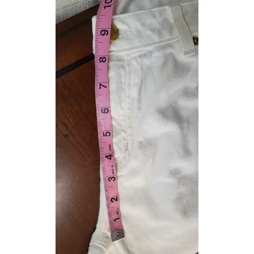 Michael Kors Womens Selma Flare Jeans Pants White Wide Leg Size 10